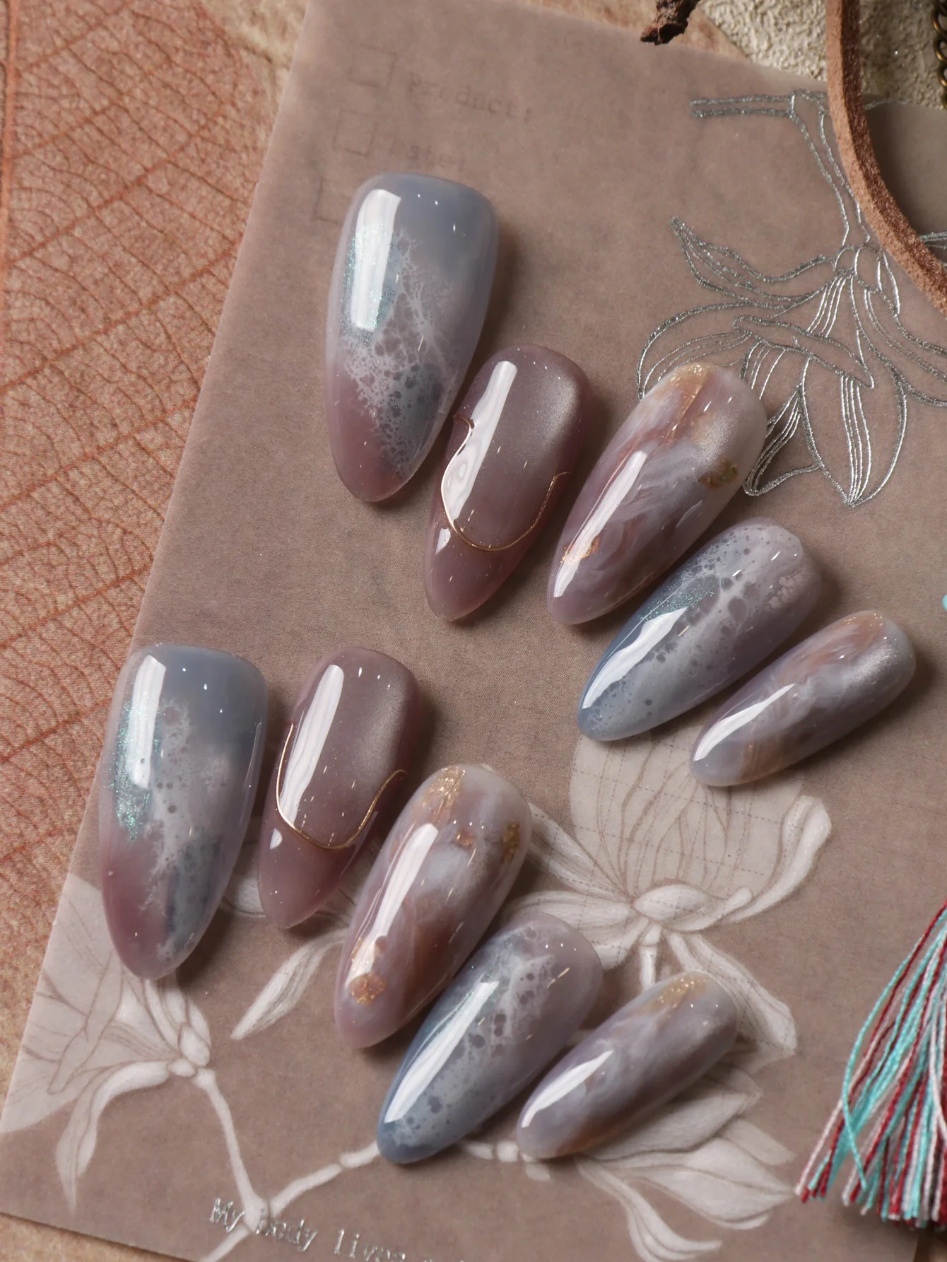 10Pcs Press on Nails Long Blue Brown Halation Office Dailywear False Nails Artificial Nails Kit Nail Art DIY
10Pcs Press on Nails Long Blue Brown Halation Office Dailywear False Nails Artificial Nails Kit Nail Art DIY