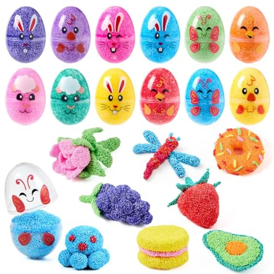 Pcs Easter Prefilled Eggs with Foam Squishy Toy Cute Foam Stress Reliever Squishy Toy Fillers for Easter Egg Hunt Basket Stuffe
Pcs Easter Prefilled Eggs with Foam Squishy Toy Cute Foam Stress Reliever Squishy Toy Fillers for Easter Egg Hunt Basket Stuffe