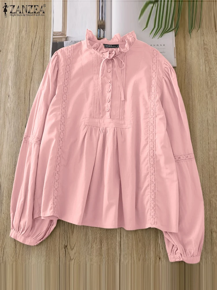 Women Elegant Long Sleeve Patchwork Blouse 2025 ZANZEA Spring Autumn Vinatge Shirt Casual Work Blusas Female Loose Tops Chemise
Women Elegant Long Sleeve Patchwork Blouse 2025 ZANZEA Spring Autumn Vinatge Shirt Casual Work Blusas Female Loose Tops Chemise