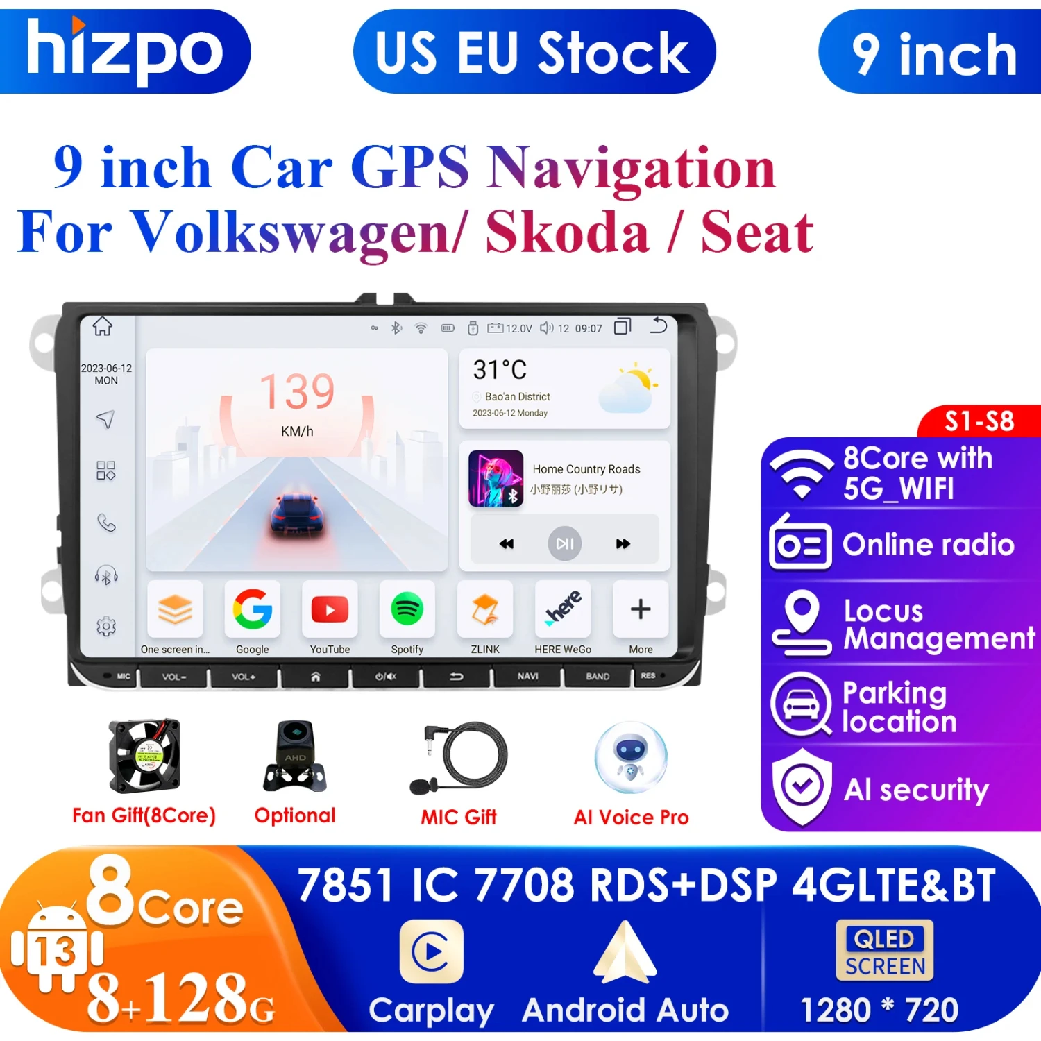 2Din Android Car Radio Golf 5 6 B6 B7 CC Muiltmedia Carplay Wifi GPS Navigation
2Din Android Car Radio Golf 5 6 B6 B7 CC Muiltmedia Carplay Wifi GPS Navigation