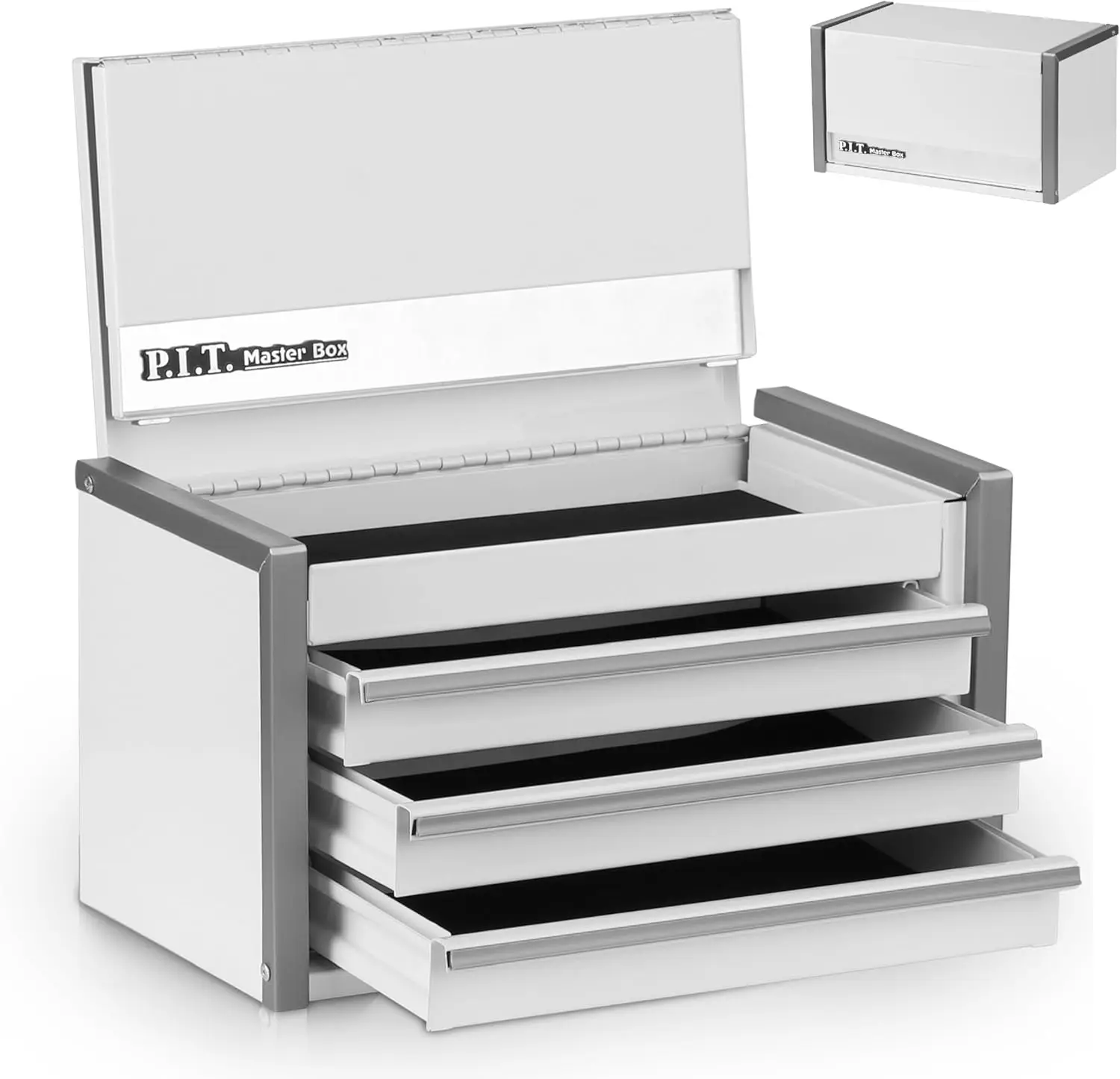 Mini White 3-Drawer Steel Tool Box with Magnetic Lock, Portable Storage for Home DIY
Mini White 3-Drawer Steel Tool Box with Magnetic Lock, Portable Storage for Home DIY