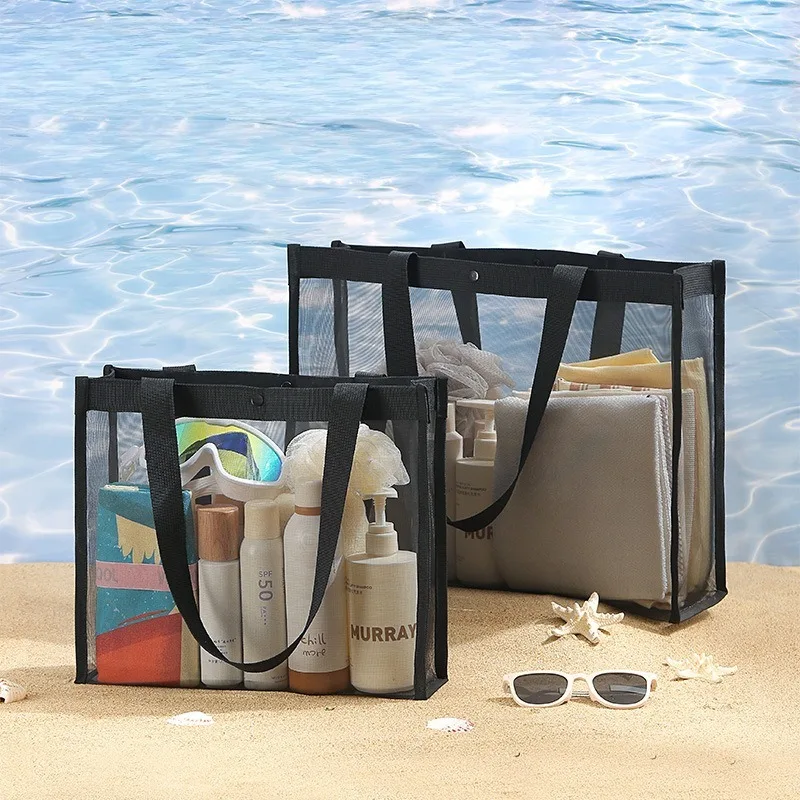 Large capacity transparent mesh beach bag, dry-wet separation draining handbag for swimming fitness seaside vacation
Large capacity transparent mesh beach bag, dry-wet separation draining handbag for swimming fitness seaside vacation