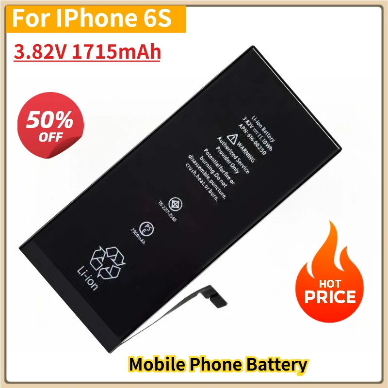 New Replacement Mobile Phone Battery 3.82V 1715mAh for IPhone 6S IPhone6S high Capacity Batteries
New Replacement Mobile Phone Battery 3.82V 1715mAh for IPhone 6S IPhone6S high Capacity Batteries