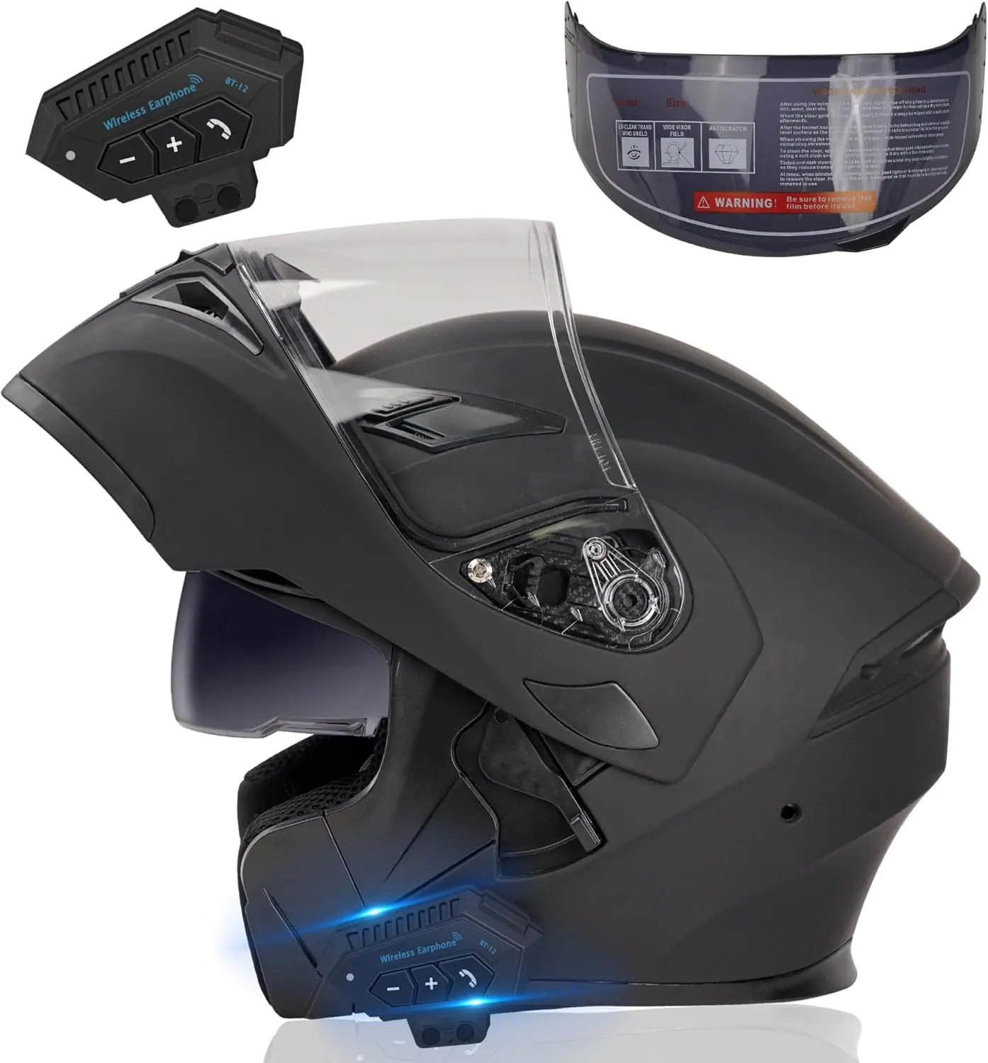 Bluetooth Motorcycle Helmet Modular Motorcycle Helmet with Bluetooth DOT Approved Dual Visor Full Face Flip up Bluetooth Integra
Bluetooth Motorcycle Helmet Modular Motorcycle Helmet with Bluetooth DOT Approved Dual Visor Full Face Flip up Bluetooth Integra