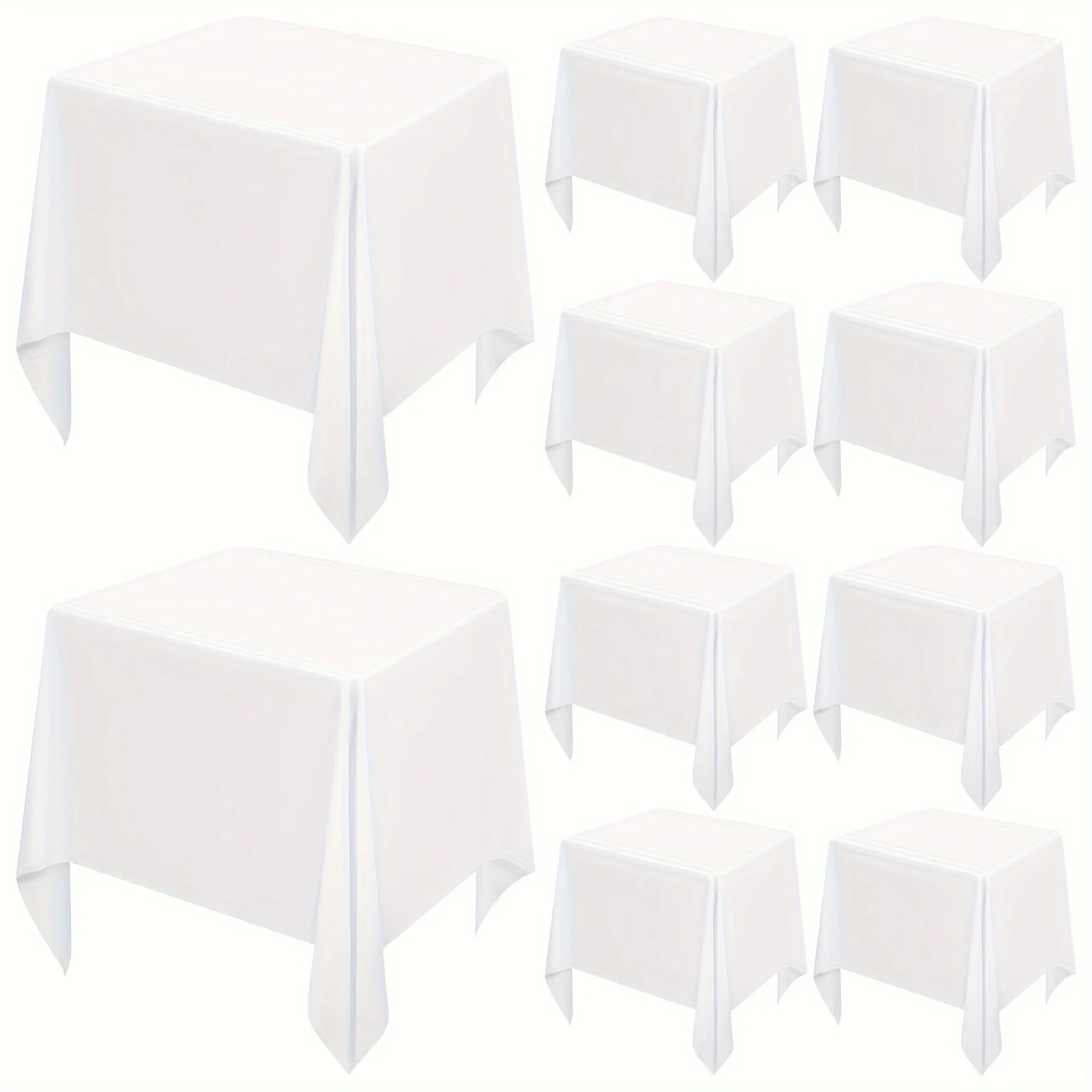 10 Pack Square Tablecloths 52 X 52 Inch, White Polyester Table Cover For Square Table, Polyester Fabric Table Cloth For Dining Card Tables Coffee Tables Restaurant Party Multiple Colors For Weddings Graduation Season Outdoor Events Party Parties
10 Pack Square Tablecloths 52 X 52 Inch, White Polyester Table Cover For Square Table, Polyester Fabric Table Cloth For Dining Card Tables Coffee Tables Restaurant Party Multiple Colors For Weddings Graduation Season Outdoor Events Party Parties
