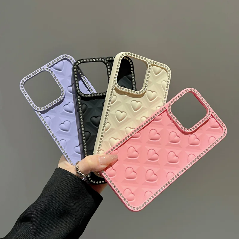 Spray-painted three-dimensional heart with rhinestones, suitable for cute designsiphone16promaxCreativeiPhone15proVersatile phon
Spray-painted three-dimensional heart with rhinestones, suitable for cute designsiphone16promaxCreativeiPhone15proVersatile phon