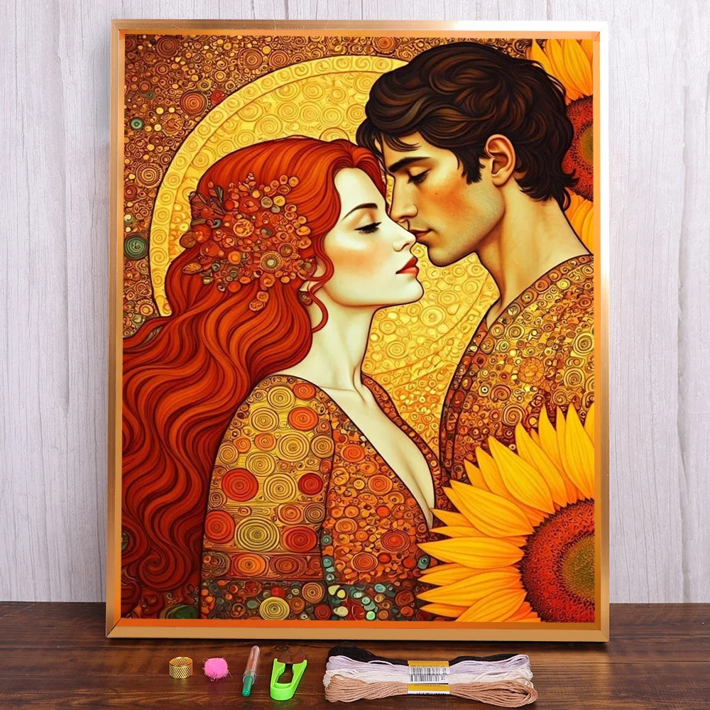 Klimt Lover Printed 11CT Cross-Stitch DIY Embroidery Complete Kit DMC Threads Painting Sewing Handmade Hobby Gift Needle Mulina
Klimt Lover Printed 11CT Cross-Stitch DIY Embroidery Complete Kit DMC Threads Painting Sewing Handmade Hobby Gift Needle Mulina
