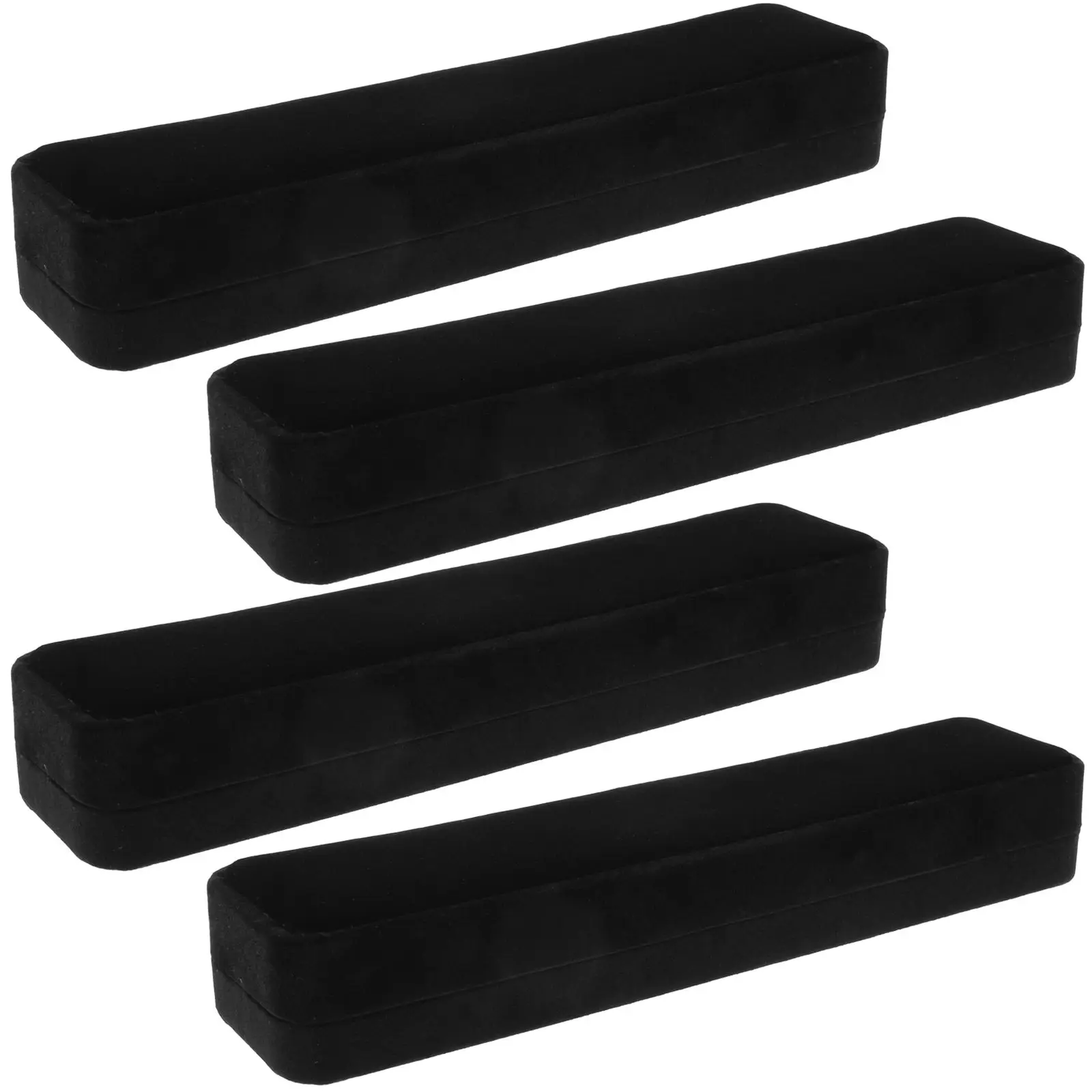 4 Pcs Jewelry Box for Necklaces Bracelets Ladies Gifts Full Black Round Corner Design Present Wrapping Boxes Container
4 Pcs Jewelry Box for Necklaces Bracelets Ladies Gifts Full Black Round Corner Design Present Wrapping Boxes Container
