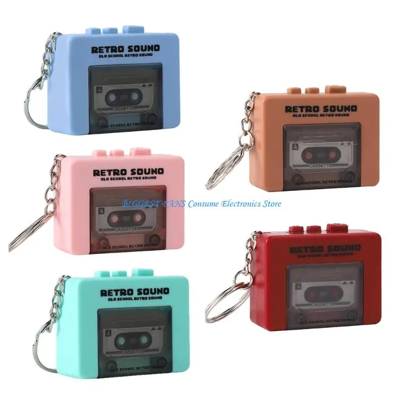 F68B Miniature Retro Tape Recorders Keychains Creative Cassettes Player with 3 Songs
F68B Miniature Retro Tape Recorders Keychains Creative Cassettes Player with 3 Songs