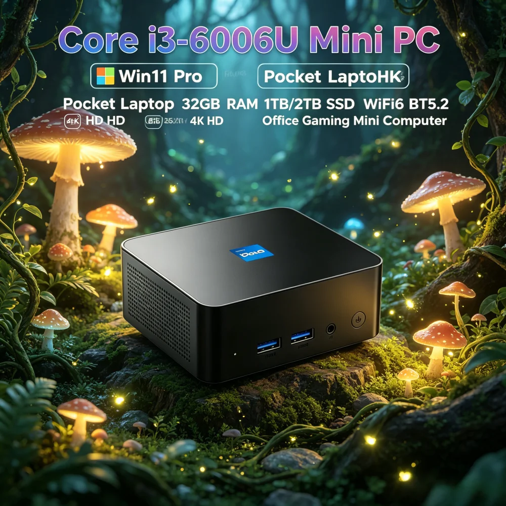 Core i3-6006U Mini PC Win11 Pro Pocket Laptop 32GB RAM 1TB/2TB SSD WiFi6 BT5.2 4K HD Office Gaming Mini Computer
Core i3-6006U Mini PC Win11 Pro Pocket Laptop 32GB RAM 1TB/2TB SSD WiFi6 BT5.2 4K HD Office Gaming Mini Computer