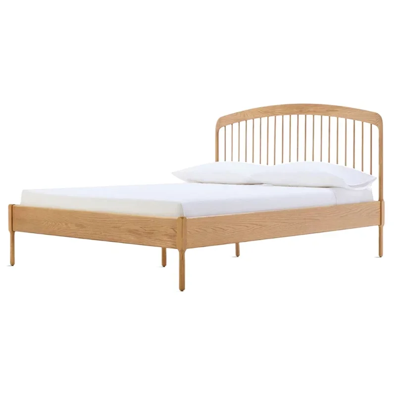 Nordic modern solid wood simple oak Windsor double bed small master bedroom 1.5 meters, Japanese cherry wood log
Nordic modern solid wood simple oak Windsor double bed small master bedroom 1.5 meters, Japanese cherry wood log