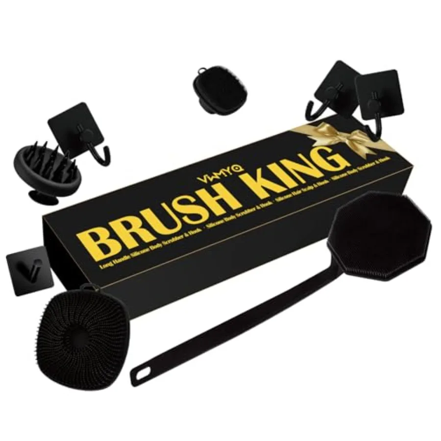 Набор силиконовых мочалок для тела с щеткой для спины, щеткой для лица, массажером для кожи головы, 4 крючками для хранения, аксессуары для душа и ванной комнаты
Набор силиконовых мочалок для тела с щеткой для спины, щеткой для лица, массажером для кожи головы, 4 крючками для хранения, аксессуары для душа и ванной комнаты