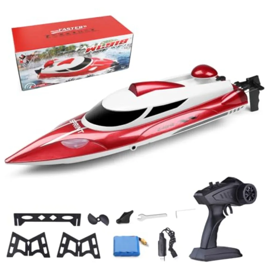 WLtoys WL918 RC Boats 35KM/H High Speed Remote Control Boat for Lake and River RC Racing Boat with Self-Righting LED Lights Low
WLtoys WL918 RC Boats 35KM/H High Speed Remote Control Boat for Lake and River RC Racing Boat with Self-Righting LED Lights Low