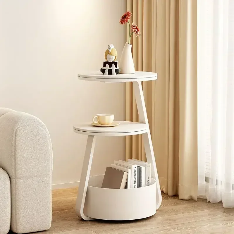 Living Room Floor Shelf Sofa Side Small round Table French Double-Layer Small Apartment Stone Plate Side Table
Living Room Floor Shelf Sofa Side Small round Table French Double-Layer Small Apartment Stone Plate Side Table
