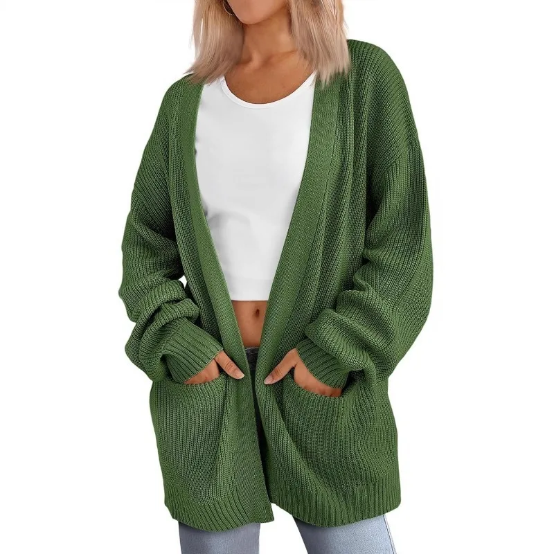 Pocket Knitted Cardigan Autumn and Winter Women's Sweater Jacket
Pocket Knitted Cardigan Autumn and Winter Women's Sweater Jacket