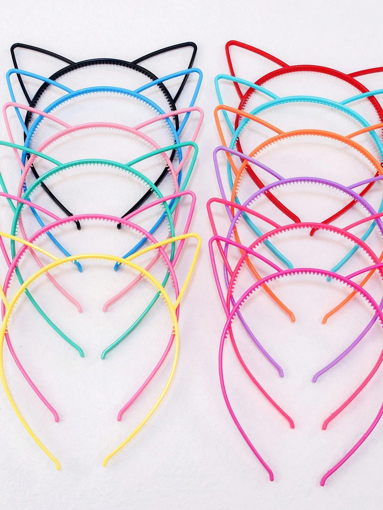 1set/12pcs Girls' Colorful Cute Cat Ear Headband For Spring, Birthday Party, Festivals
1set/12pcs Girls' Colorful Cute Cat Ear Headband For Spring, Birthday Party, Festivals
