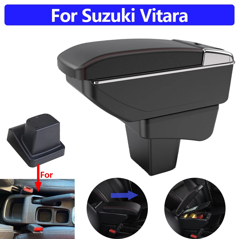 For Suzuki Vitara Car Armrest Box Center Console Storage with Cup Holder PU Leather No Drilling Easy Install Auto parts
For Suzuki Vitara Car Armrest Box Center Console Storage with Cup Holder PU Leather No Drilling Easy Install Auto parts