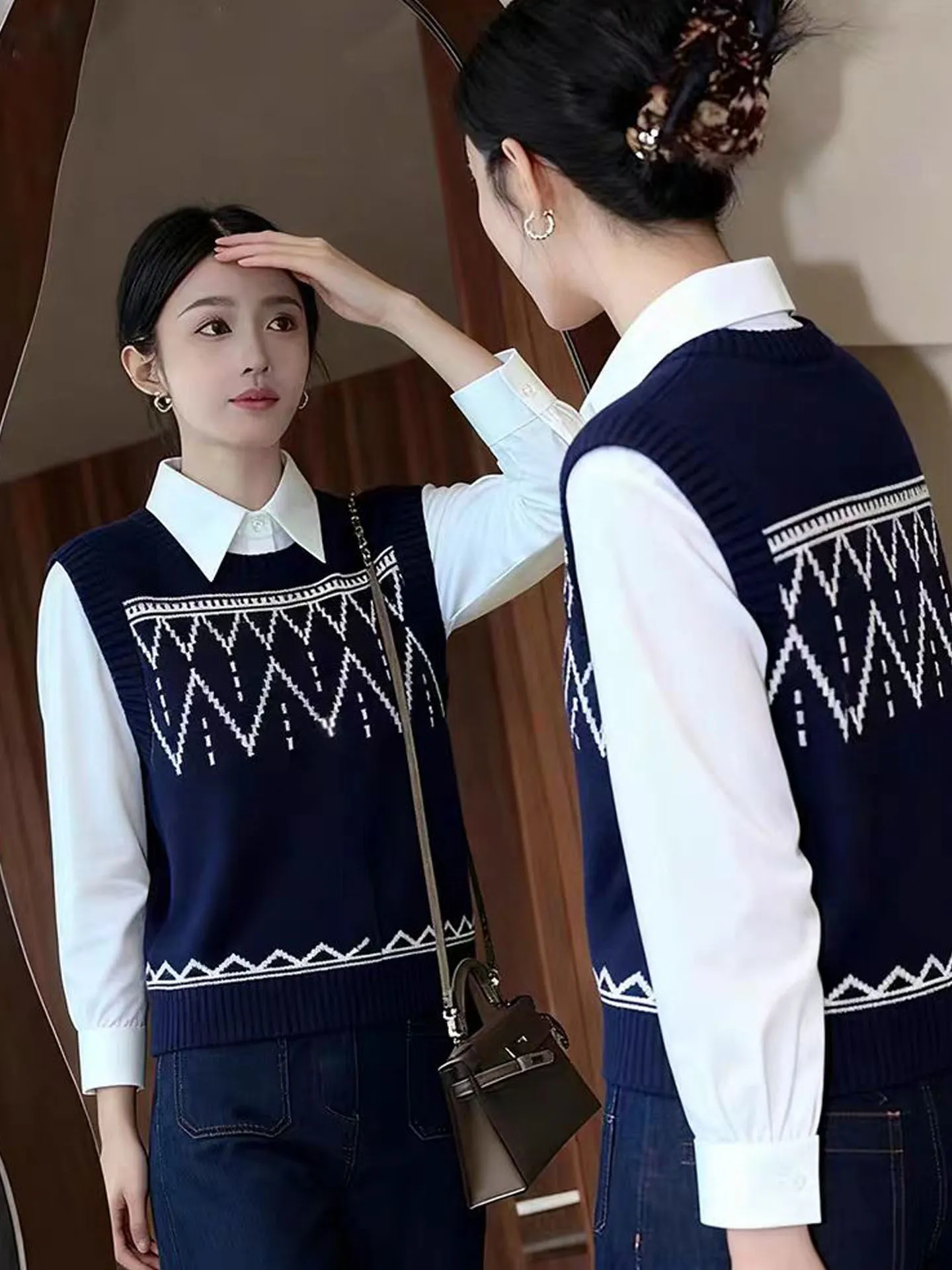High-End Knitted Vest Women's Svel Layering Faionable Color Blo Design Commute Sle Regular Fit Winter Warmth
High-End Knitted Vest Women's Svel Layering Faionable Color Blo Design Commute Sle Regular Fit Winter Warmth
