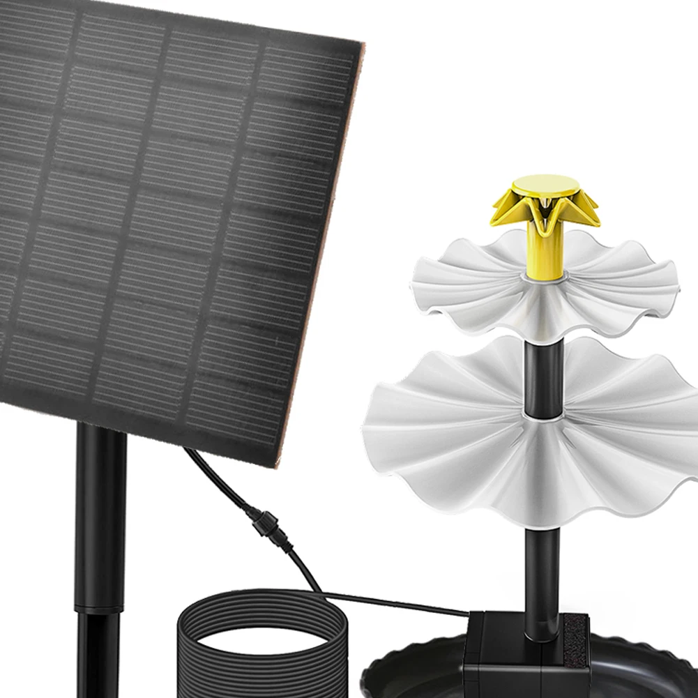 3 Tiered 3.5W Fountain Pump DIY Solar Bird Bath Fountain Outdoor Bird Feeder Multifunction for Courtyard Patio Balcony
3 Tiered 3.5W Fountain Pump DIY Solar Bird Bath Fountain Outdoor Bird Feeder Multifunction for Courtyard Patio Balcony