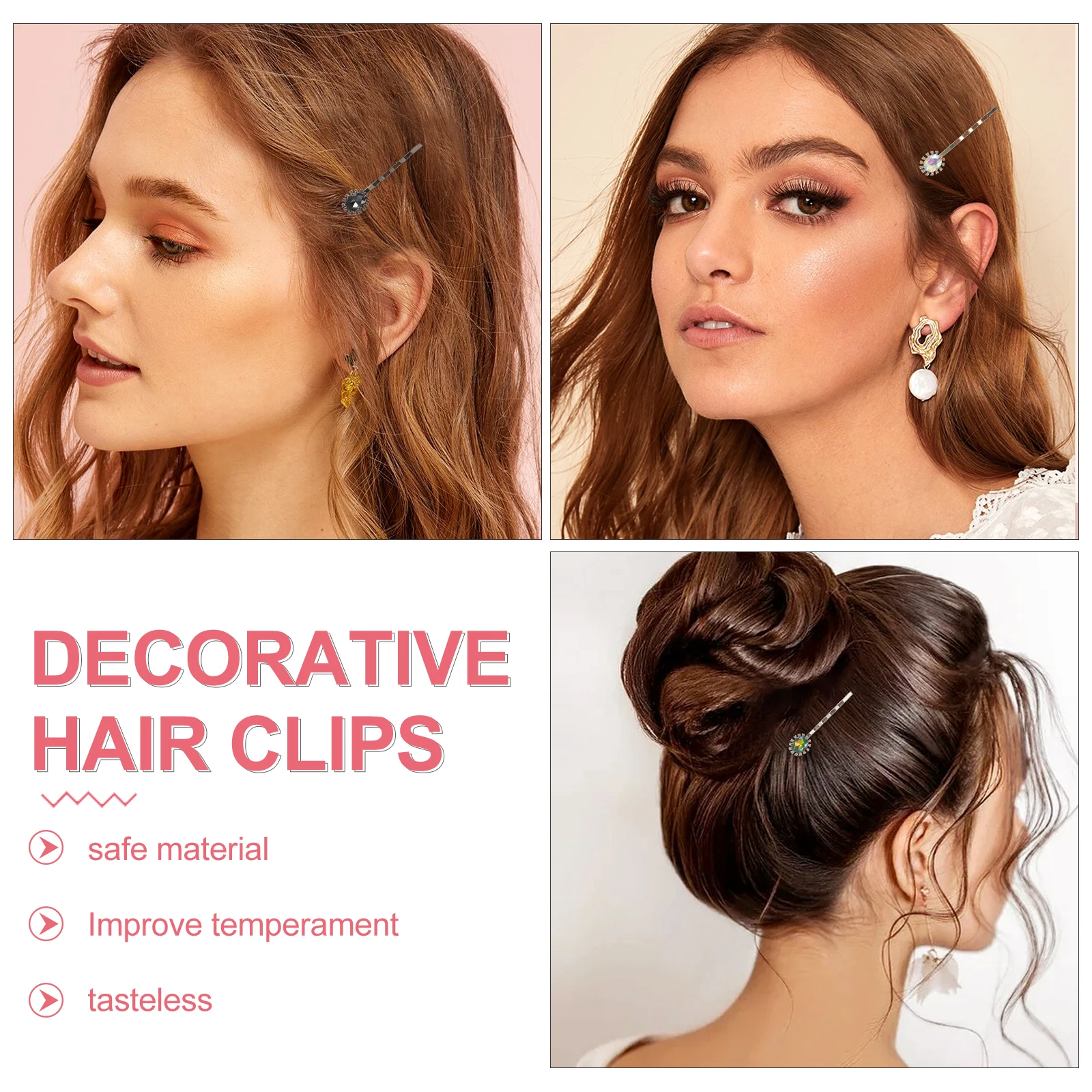 6pcs Zircon Clips Crystal Barrettes Decorative Clips For Women Elegant Accessories Cubic Zirconia Hair Pins Wedding Banquet
6pcs Zircon Clips Crystal Barrettes Decorative Clips For Women Elegant Accessories Cubic Zirconia Hair Pins Wedding Banquet
