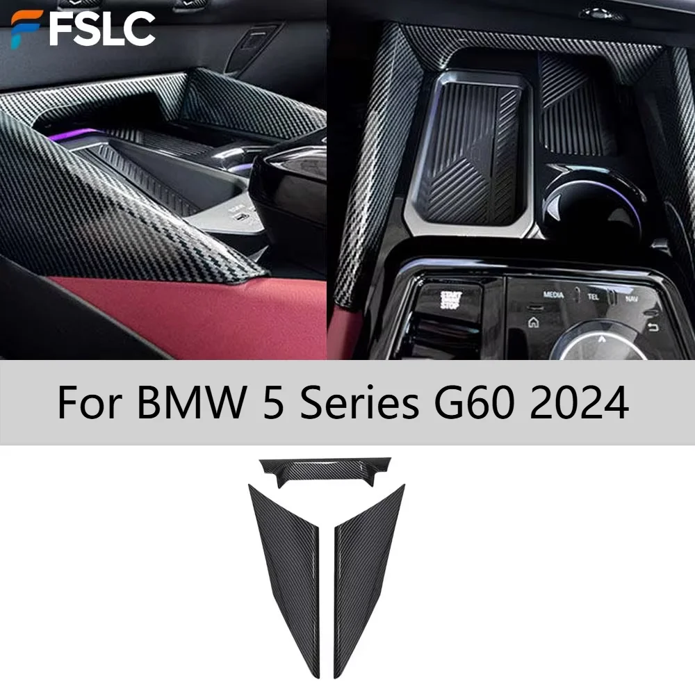 For BMW 5 Series G60 2024, 3Pcs ABS Carbon Texture Center Control Side Gear Cover Trim, Car Interior Accessories
For BMW 5 Series G60 2024, 3Pcs ABS Carbon Texture Center Control Side Gear Cover Trim, Car Interior Accessories