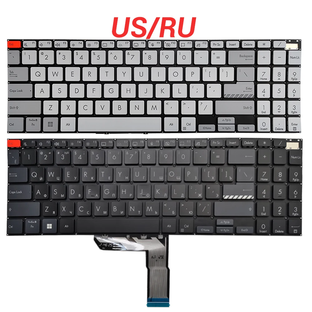 New For ASUS15 M3500 M3500Q M3500QA M5100U FL8850U FL8850I K6500Z US/Russian Keyboard Backlit Silver/Black 560XUA00/560WC800
New For ASUS15 M3500 M3500Q M3500QA M5100U FL8850U FL8850I K6500Z US/Russian Keyboard Backlit Silver/Black 560XUA00/560WC800