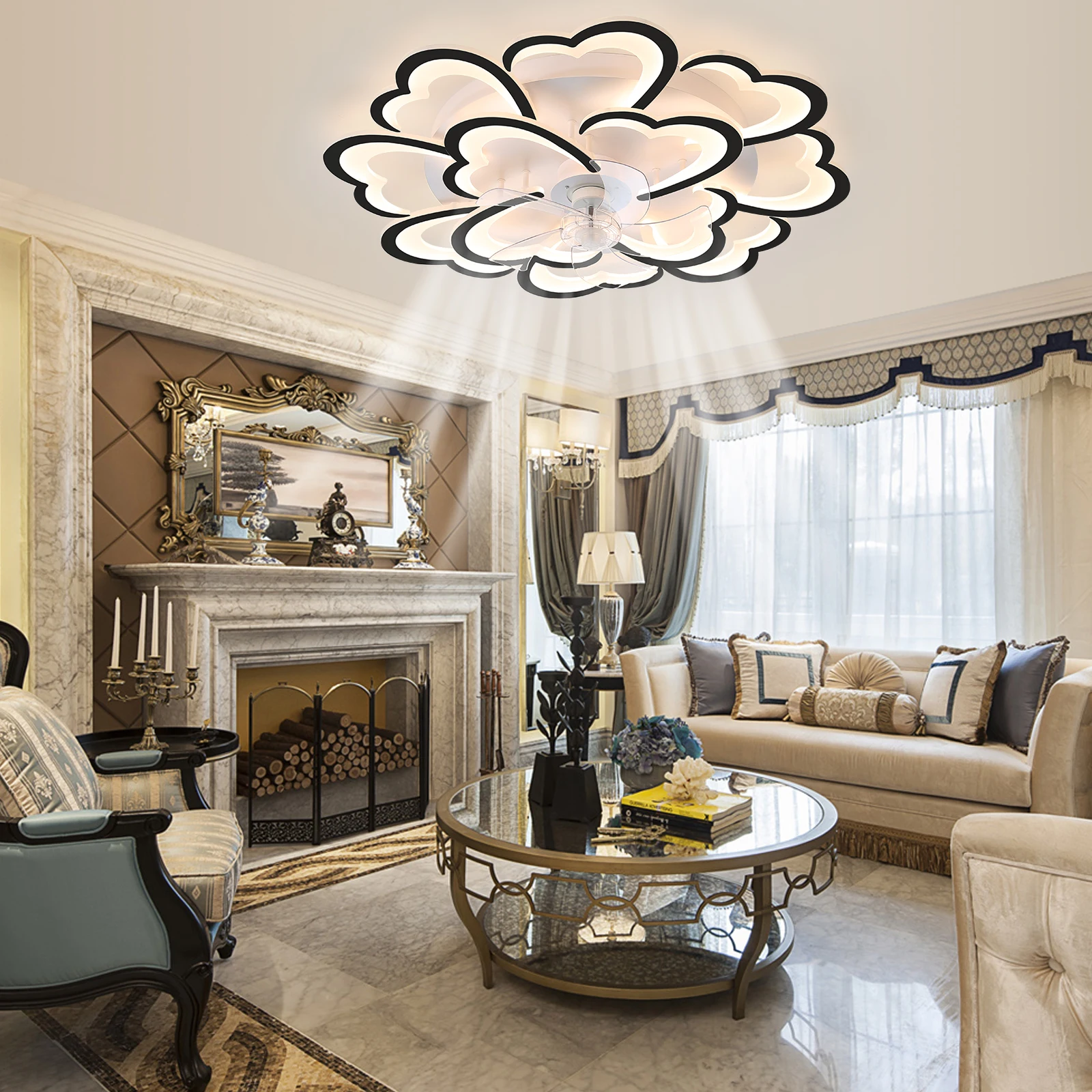 Потолочный вентилятор 35 дюймов с подсветкой, Регулируемая яркость, дистанционное управление/управление через приложение, 6 скоростей ветра
Потолочный вентилятор 35 дюймов с подсветкой, Регулируемая яркость, дистанционное управление/управление через приложение, 6 скоростей ветра