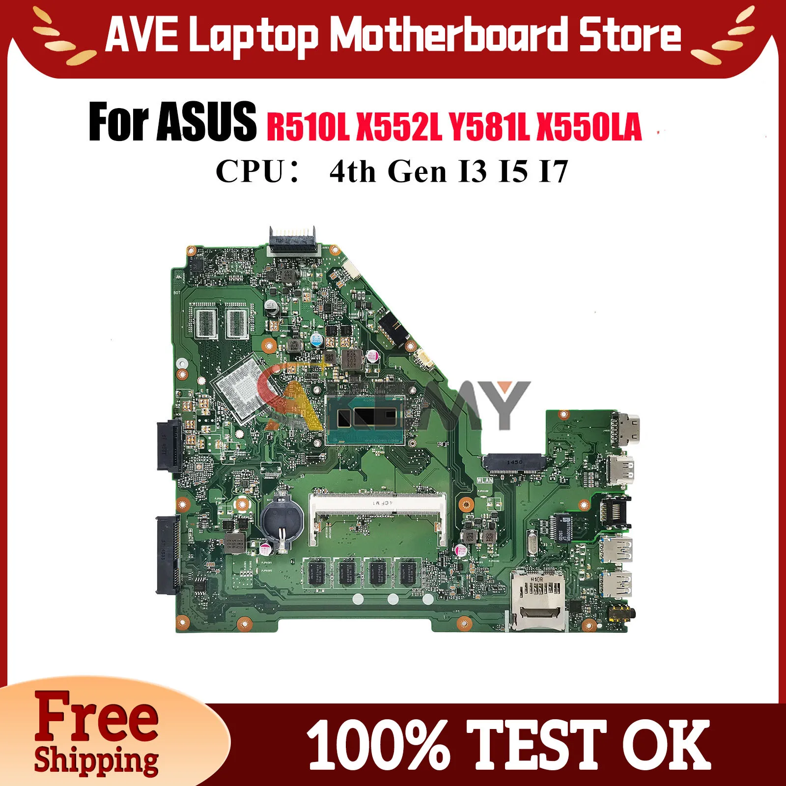 X550LA Laptop Motherboard For ASUS VivoBook X550LN X550LC R510L X550LD X550L X550LB Y581L X552L Mainboard With I3 I5 I7 CPU stk
X550LA Laptop Motherboard For ASUS VivoBook X550LN X550LC R510L X550LD X550L X550LB Y581L X552L Mainboard With I3 I5 I7 CPU stk