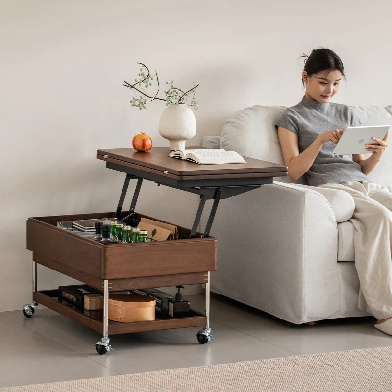 Lifting coffee table can be folded into a foldable home living room, small apartment cart, balcony tea table, tea table
Lifting coffee table can be folded into a foldable home living room, small apartment cart, balcony tea table, tea table
