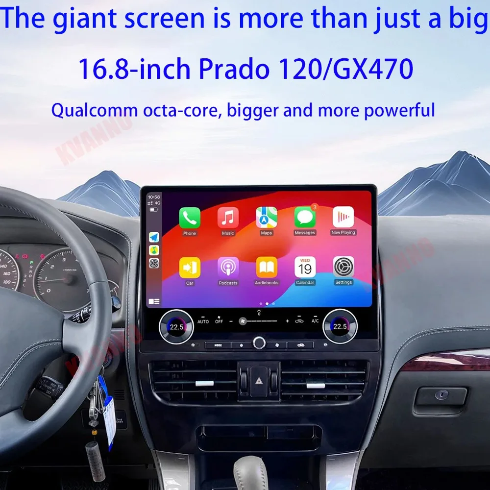 16.8" Huge Screen Android13 Carplay For Prado 120 Lexus GX470,Toyota Land Cruiser 2002-2009 Car Radio Multimedia Video Player 4G
16.8" Huge Screen Android13 Carplay For Prado 120 Lexus GX470,Toyota Land Cruiser 2002-2009 Car Radio Multimedia Video Player 4G