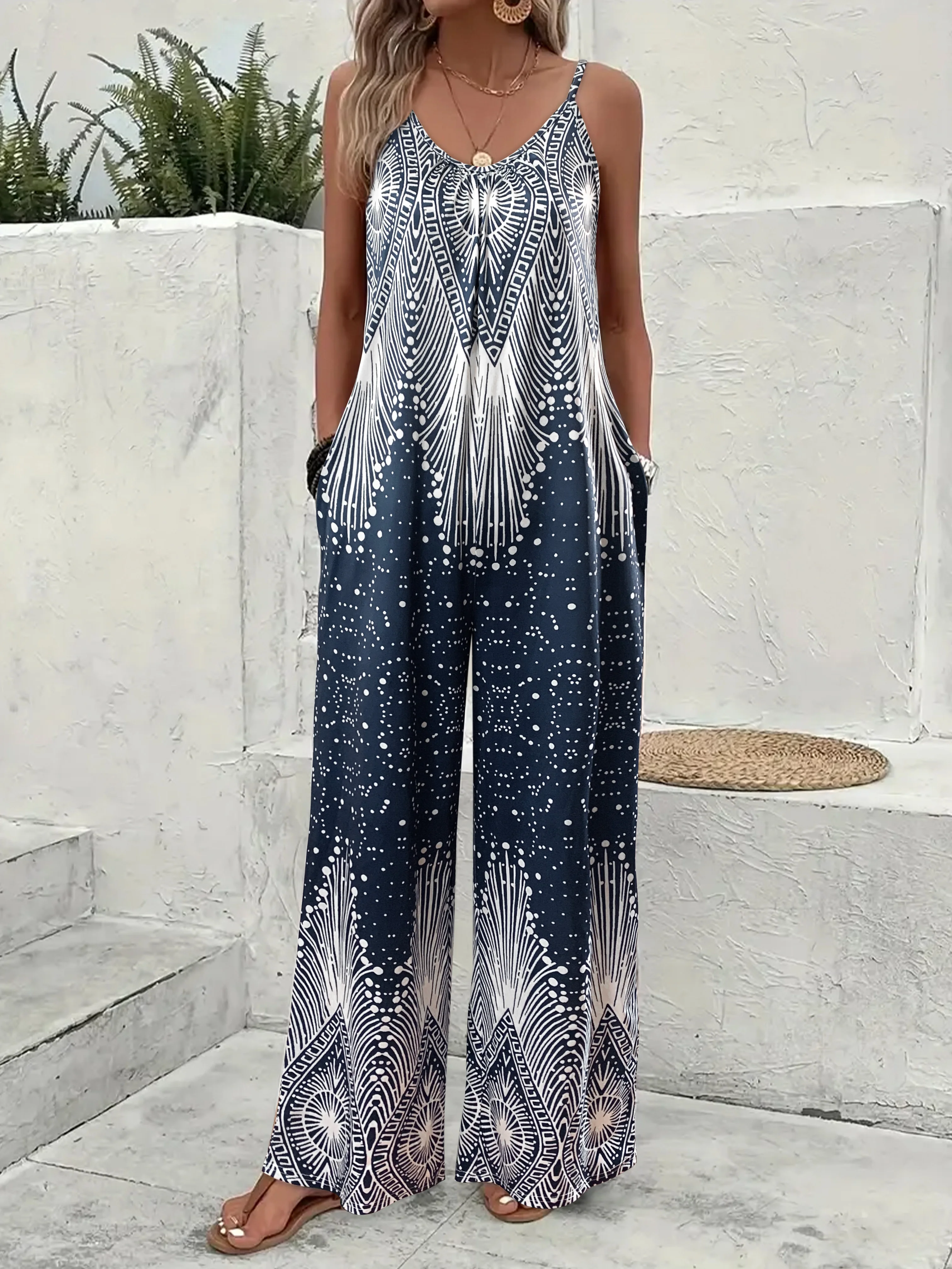 Women's Off the Shoulder Slingback Long Length Drawings Print Jumpsuit-Fall Sleeveless Jumpsuit For holiday outfits women
Women's Off the Shoulder Slingback Long Length Drawings Print Jumpsuit-Fall Sleeveless Jumpsuit For holiday outfits women