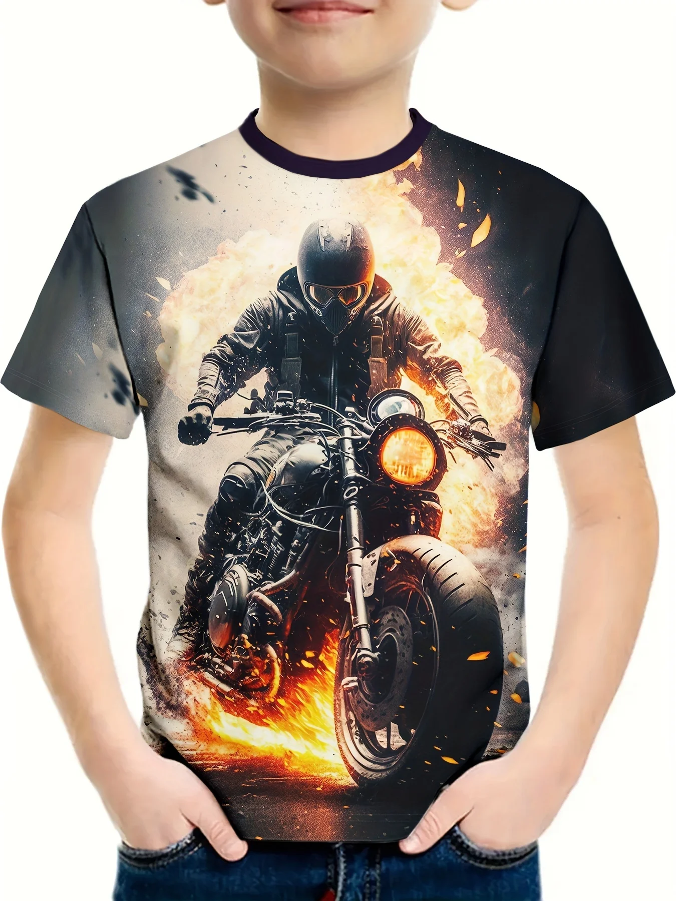 Korean Children's Clothes 2025 T-Shirt for a Boy 3D Motorcycle Print T-Shirt Boy Child T Shirt Novelty Sports Tops Kids Clothes
Korean Children's Clothes 2025 T-Shirt for a Boy 3D Motorcycle Print T-Shirt Boy Child T Shirt Novelty Sports Tops Kids Clothes