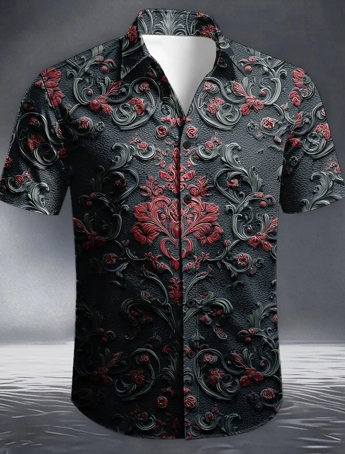 Men's Baroque Floral 3D Print Turndown Collar Shirt, Vintage Button Up Tops for Spring Summer Outdoor Vacation Daily Trendy Wear
Men's Baroque Floral 3D Print Turndown Collar Shirt, Vintage Button Up Tops for Spring Summer Outdoor Vacation Daily Trendy Wear