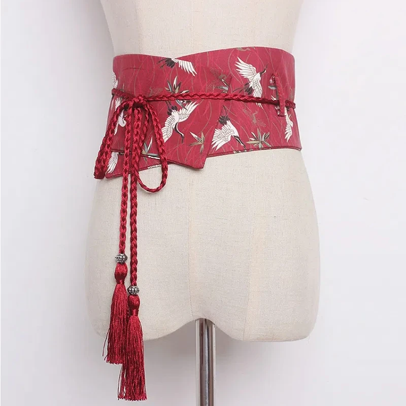 Women's wide belt Japanese kimono robe belt vintage embroidered belt with tassels women's bow belt
Women's wide belt Japanese kimono robe belt vintage embroidered belt with tassels women's bow belt