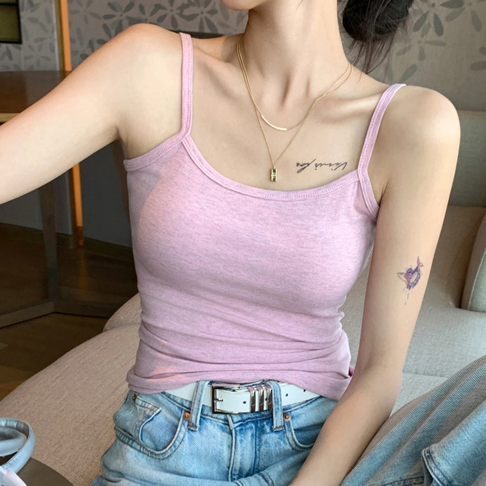 Gray Sleeveless Tights Anti Exposure Summer Top Camisole Casual Outer Wear High Stretch Fabric New Arrival Item
Gray Sleeveless Tights Anti Exposure Summer Top Camisole Casual Outer Wear High Stretch Fabric New Arrival Item