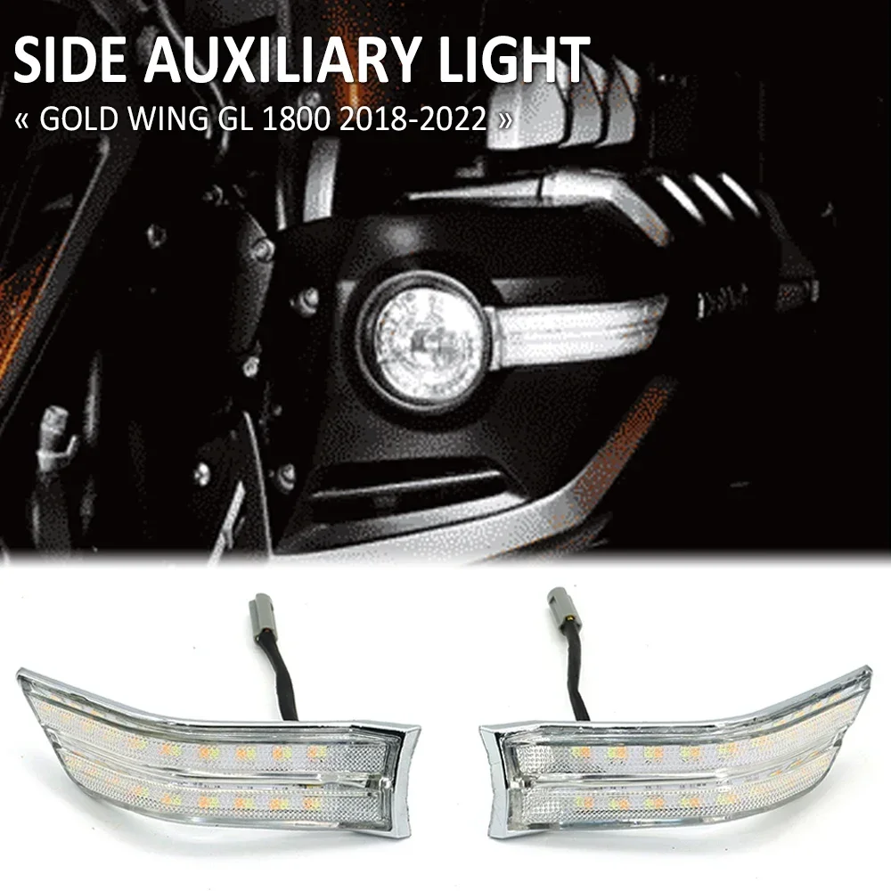 Gold Wing Motorcycle Fog Light Side Auxiliary LED Turn Signals Decorative Cowl Light For Honda GOLDWING GL1800 GL 1800 2018-2022
Gold Wing Motorcycle Fog Light Side Auxiliary LED Turn Signals Decorative Cowl Light For Honda GOLDWING GL1800 GL 1800 2018-2022