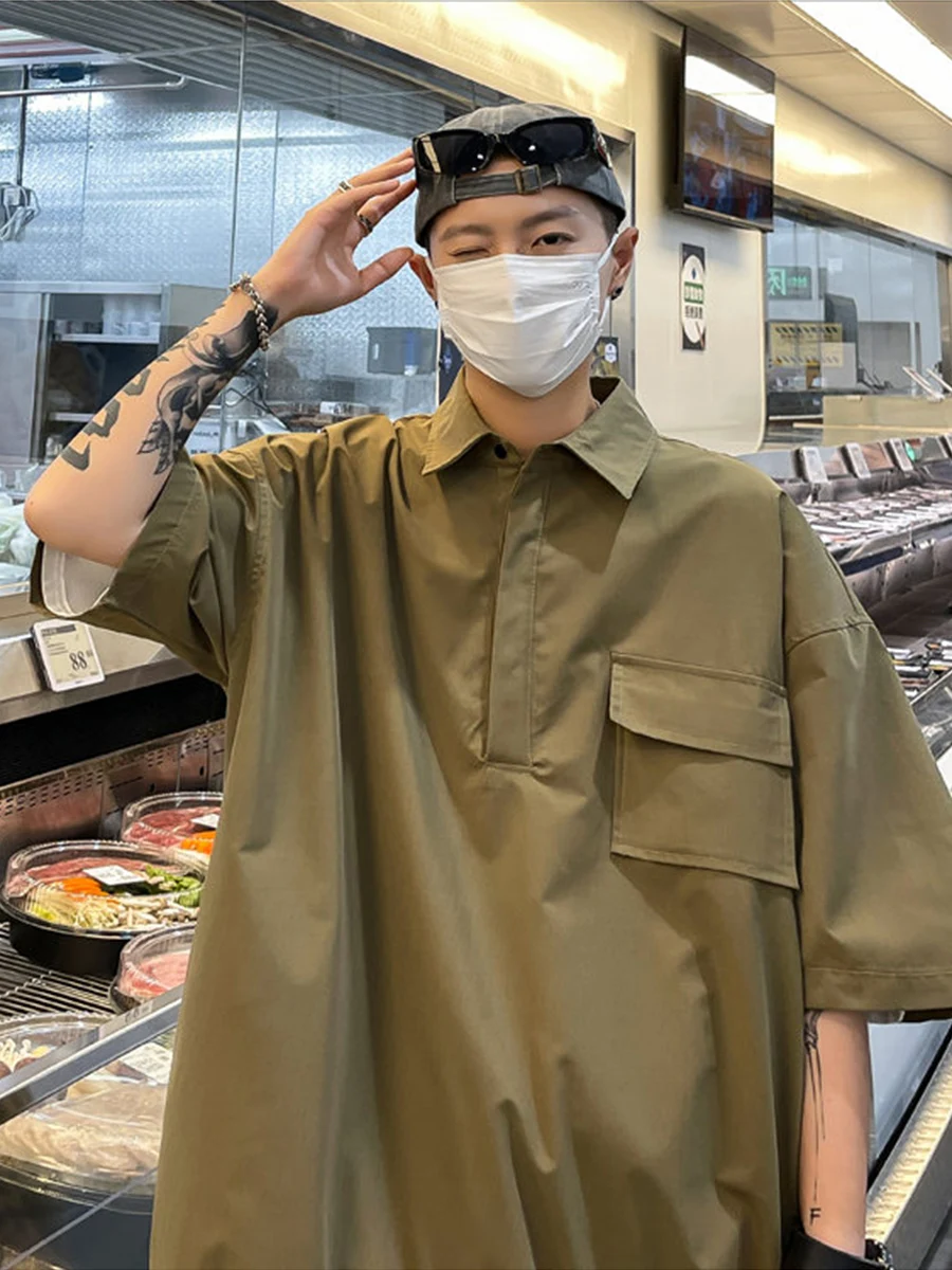 Мужская повседневная рабочая одежда American Sle Loose Fit ort Sve irt Trendy Brand plus Size Loose irt f Sve T...
Мужская повседневная рабочая одежда American Sle Loose Fit ort Sve irt Trendy Brand plus Size Loose irt f Sve T...