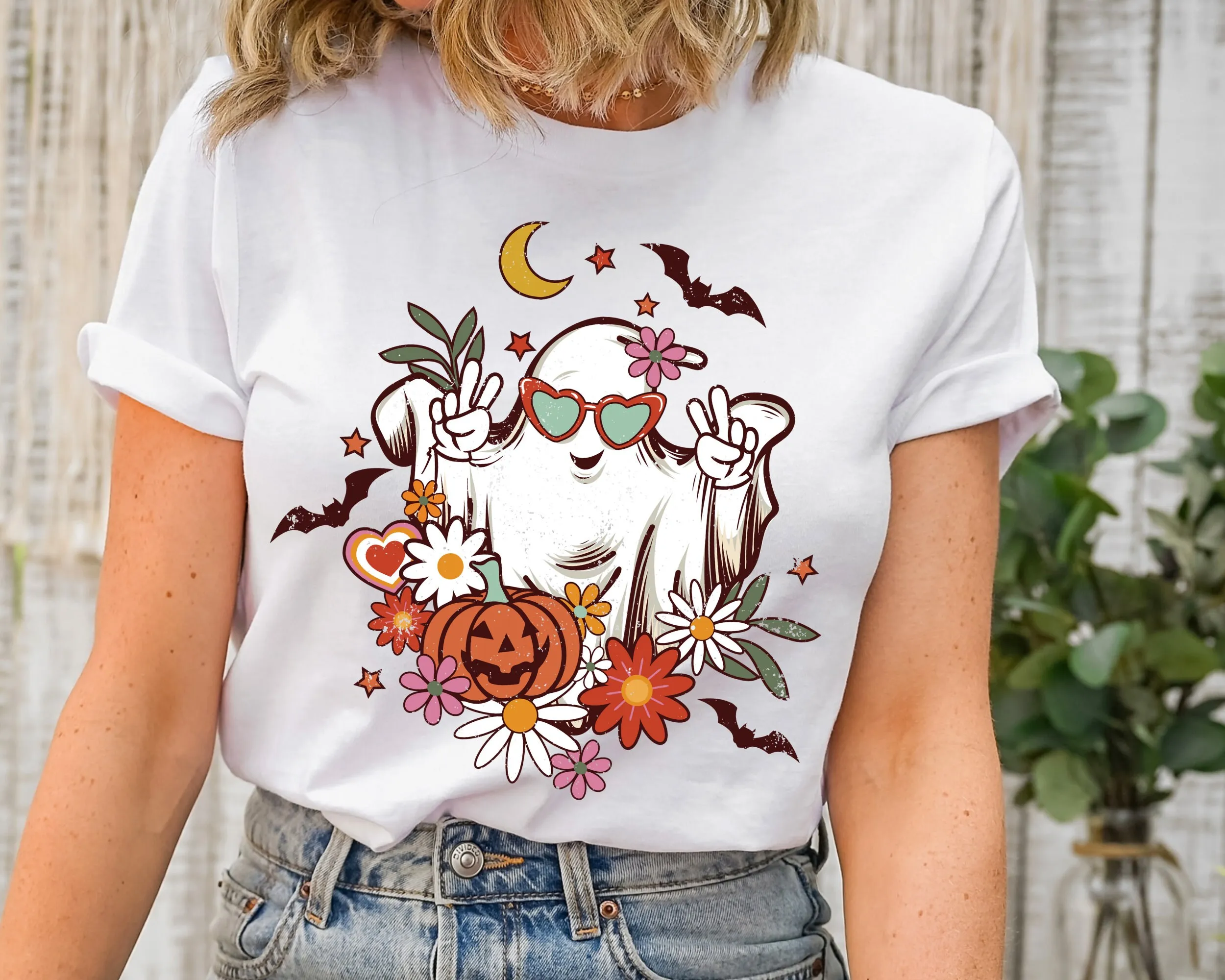 Ретро Хэллоуин Футболка Винтаж Цветочный Призрак Осень Жуткий
Ретро Хэллоуин Футболка Винтаж Цветочный Призрак Осень Жуткий