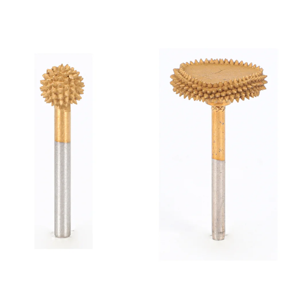 Titanium Coated Rotary Burr Kit 2Pcs 1/8" Shank Extra-Coarse Wood Carving Accessories for Dremel Tools for Shaping Engraving
Titanium Coated Rotary Burr Kit 2Pcs 1/8" Shank Extra-Coarse Wood Carving Accessories for Dremel Tools for Shaping Engraving