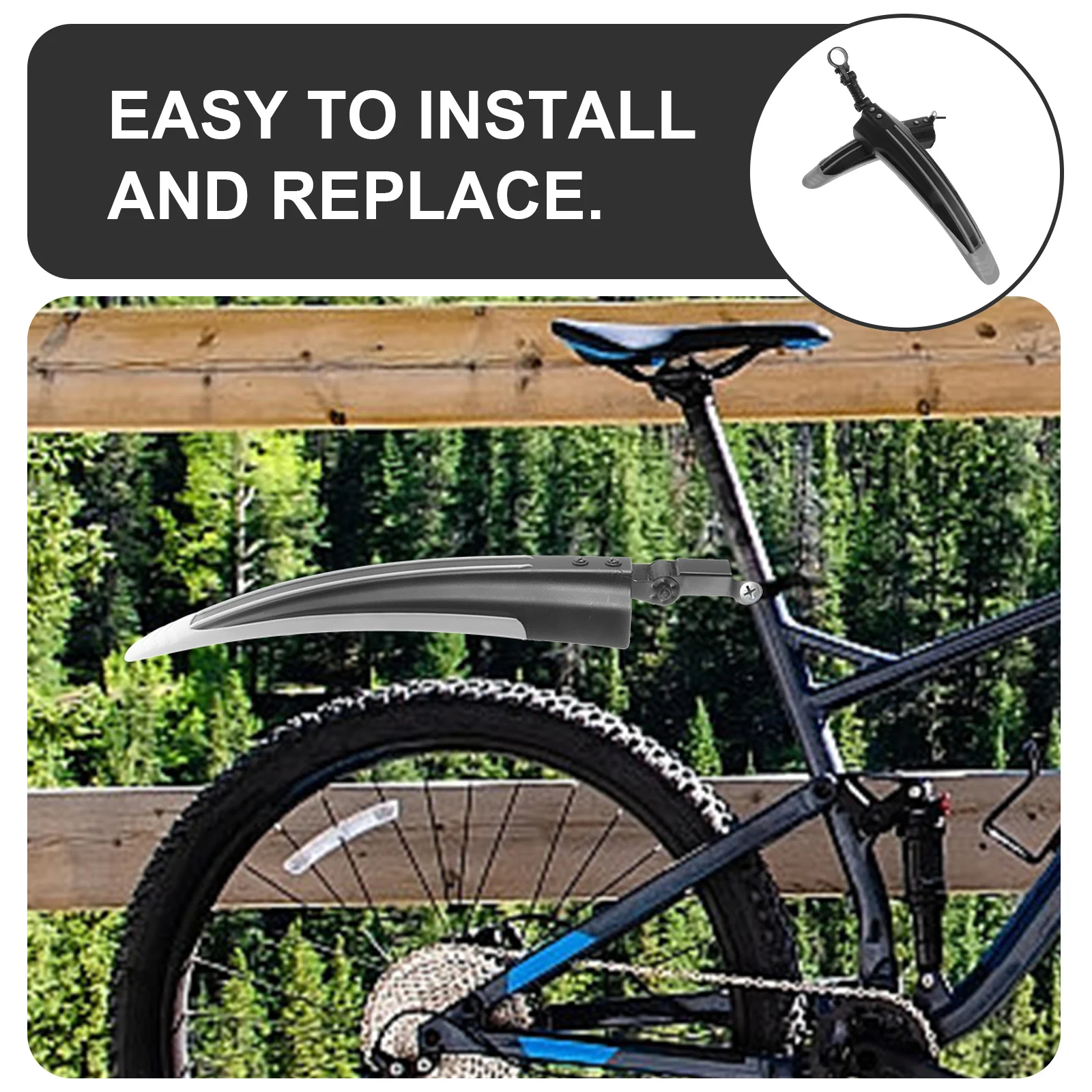 Front Rear Mud Guards Set For Mountain Bike Road Bike Durable Black+Grey High Impact Plastic Adjustable Tire Fenders For
Front Rear Mud Guards Set For Mountain Bike Road Bike Durable Black+Grey High Impact Plastic Adjustable Tire Fenders For