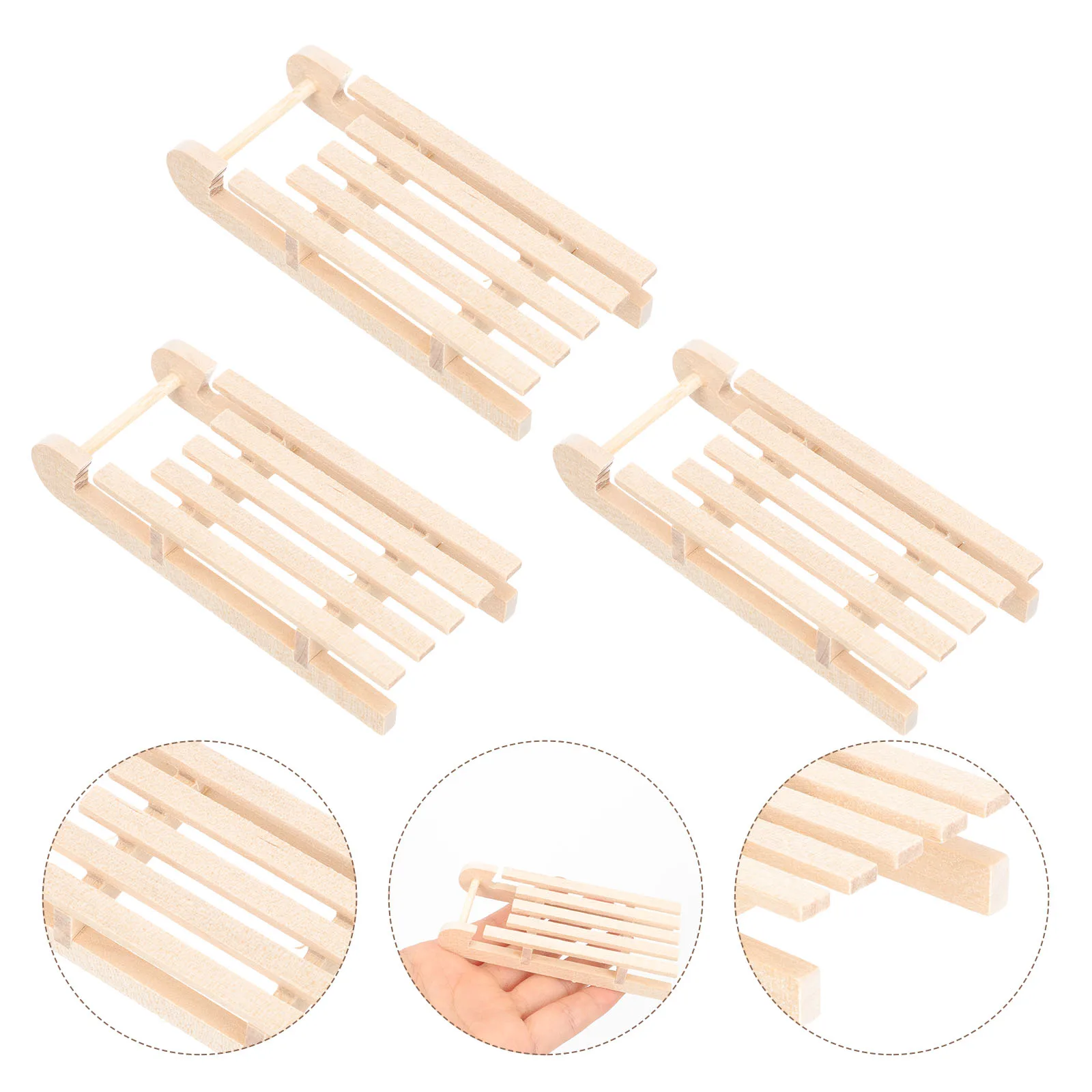 3 Pcs House Solid Wood Sleigh Decoration Christmas Wooden Mini Sleighs for Crafting
3 Pcs House Solid Wood Sleigh Decoration Christmas Wooden Mini Sleighs for Crafting