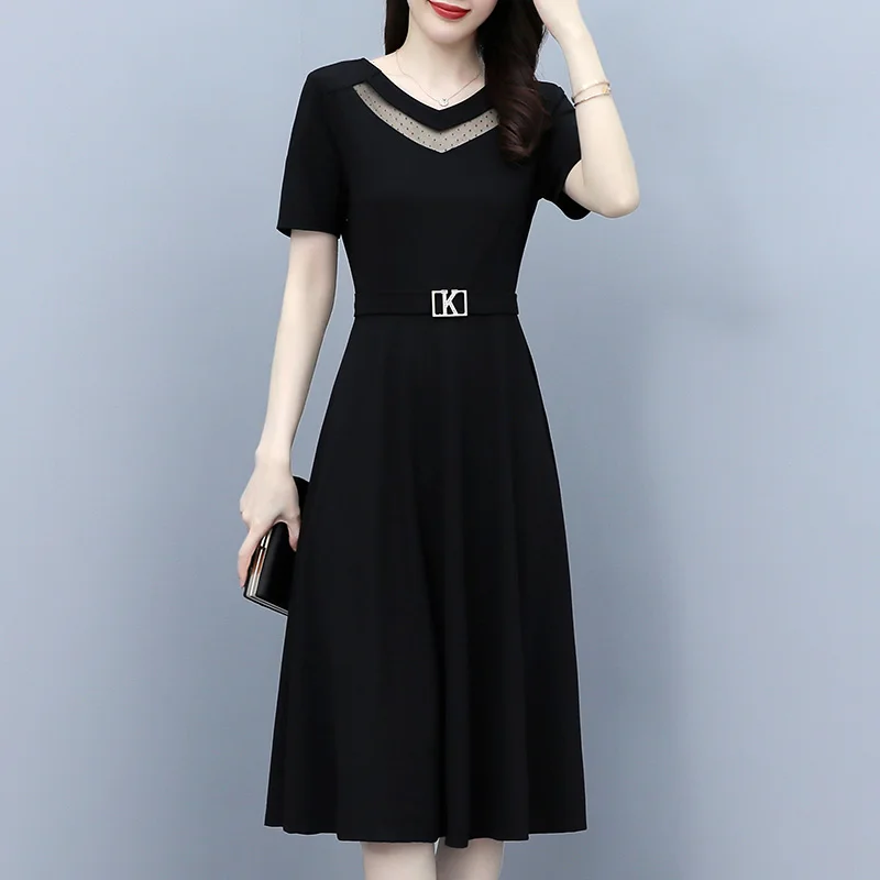 Black Slimming Midi Dress Women's Summer 2026 New Style Large Size Fashionable Hollow out A-Line Cotton Blend Casual Dress
Black Slimming Midi Dress Women's Summer 2026 New Style Large Size Fashionable Hollow out A-Line Cotton Blend Casual Dress