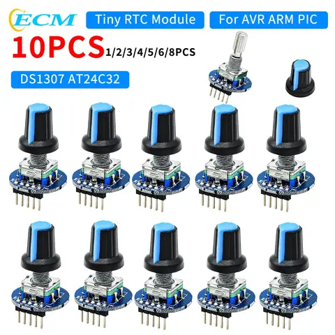 1-10PCS 360° Rotary Encoder Module for Arduino Brick Sensor Development Round Audio Rotating Potentiometer Knob Cap EC11 Module