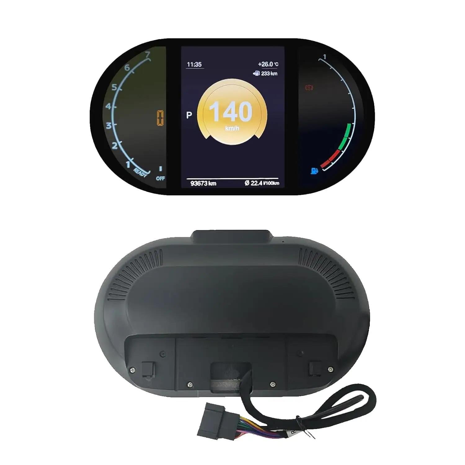 5" HD Digital Instrument Cluster for BMW Mini R55/R56/R57/R58/R59/R60/R61 2006-2016 – Full LCD Dashboard Replacement, Digital Gauge Upgrade