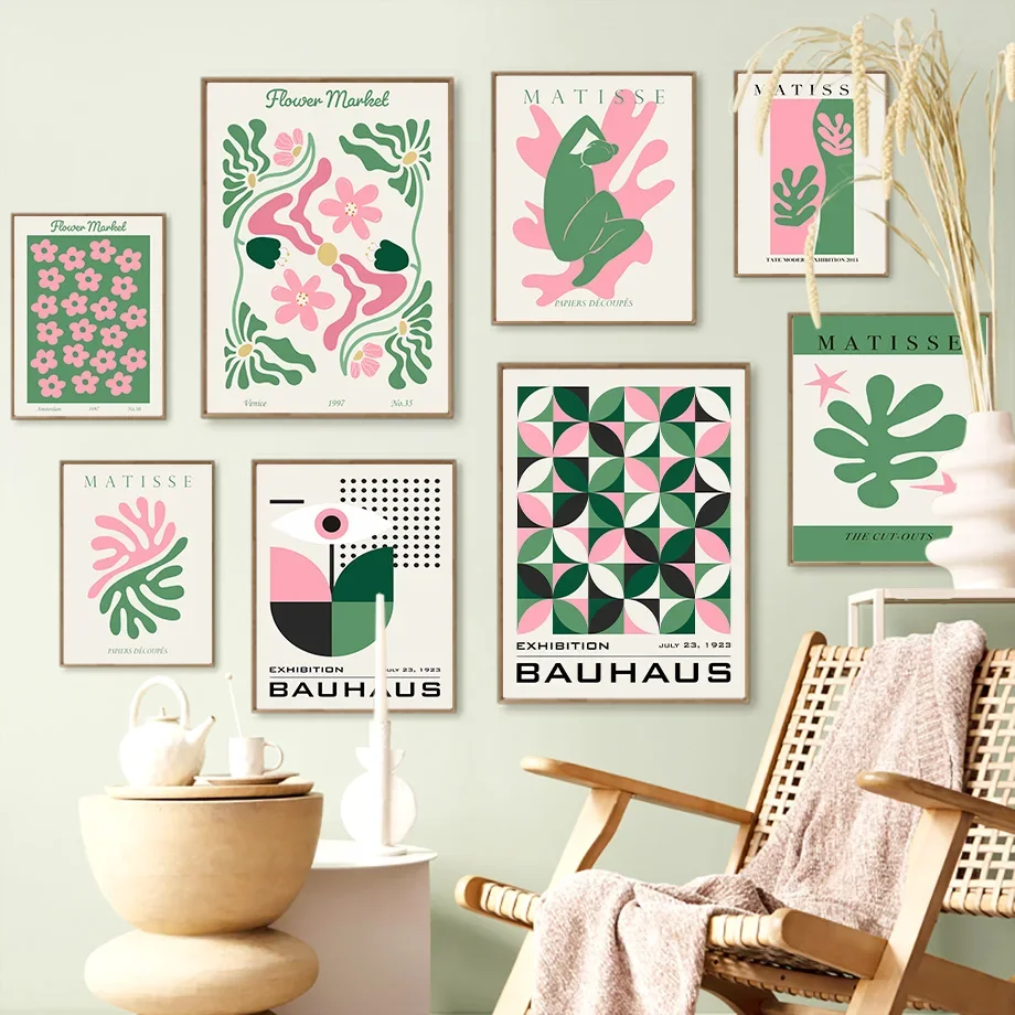 Bauhaus Matisse Flower Market Pink Green Posters And Prints Coral Wall Art Canvas Painting For Living Room Decorative Pictures
Bauhaus Matisse Flower Market Pink Green Posters And Prints Coral Wall Art Canvas Painting For Living Room Decorative Pictures