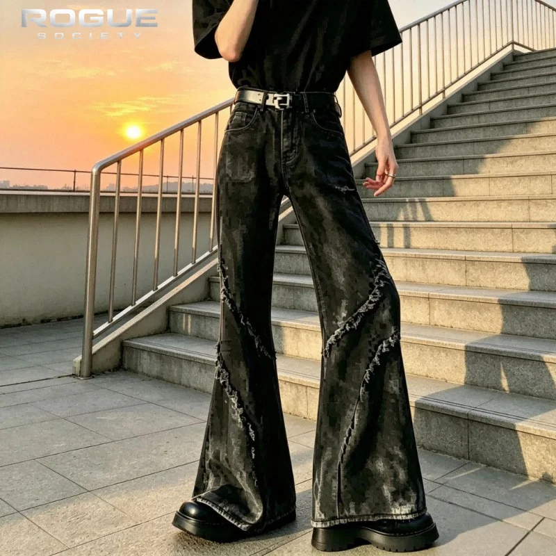 Y2K Luxury American Gothic Streetwear Baggy Flare Washed Black Denim Pants Men Dark Aesthetic Edgy Casual Attire Unisex Summer
Y2K Luxury American Gothic Streetwear Baggy Flare Washed Black Denim Pants Men Dark Aesthetic Edgy Casual Attire Unisex Summer