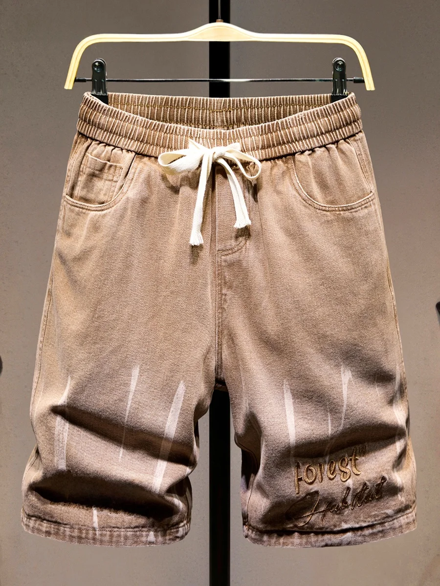 Trendy Embroidered Jeans orts Men's Summer New Loose Casual Five-Point Pants High-End Feeling Mid-Pants Faionable Streetwear
Trendy Embroidered Jeans orts Men's Summer New Loose Casual Five-Point Pants High-End Feeling Mid-Pants Faionable Streetwear