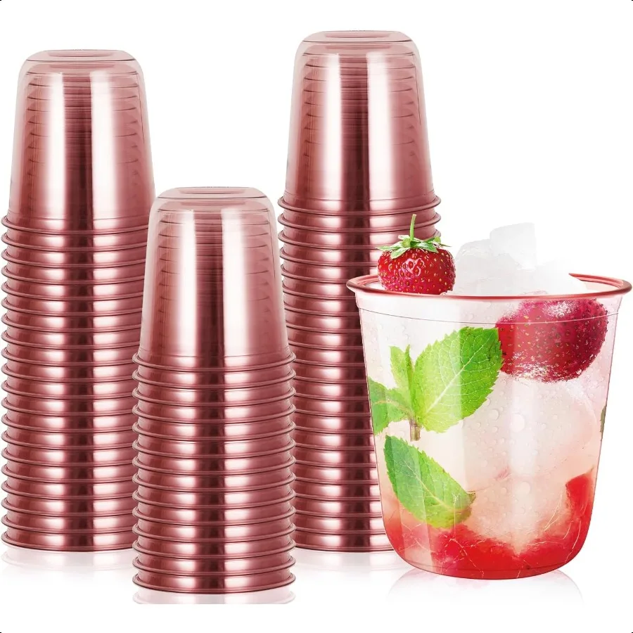 50 Pcs Steml Glasses 12oz Crystal Pink Plastic Cups Cold Party Drinking Cups Wine Glasses for Meeting Weddings Birthdays Cock
50 Pcs Steml Glasses 12oz Crystal Pink Plastic Cups Cold Party Drinking Cups Wine Glasses for Meeting Weddings Birthdays Cock