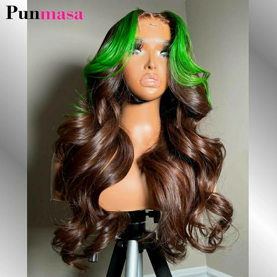 34 36 Inch Highlight Green Brown Colored Brazilian Body Wave 13x4 13x6 Lace Frontal Wigs Human Hair PrePlucked 5x5 Closure Wig
34 36 Inch Highlight Green Brown Colored Brazilian Body Wave 13x4 13x6 Lace Frontal Wigs Human Hair PrePlucked 5x5 Closure Wig