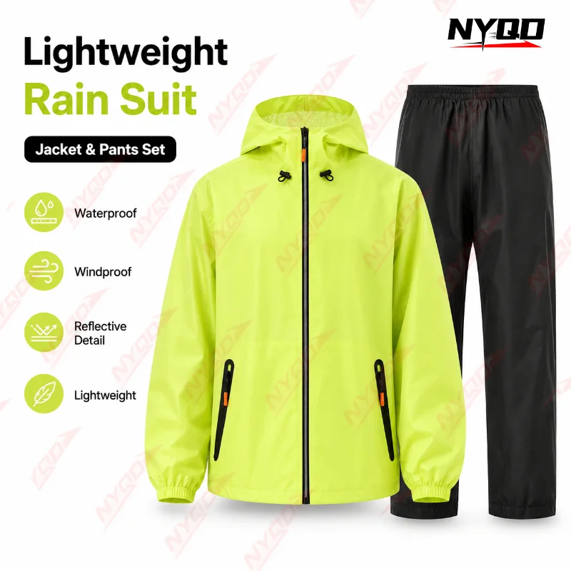 Lightweight Raincoat Rain Pants Set Men's Women's Split Windproof Raincoat for Motorcycle Scooter Delivery Riding Travel
Lightweight Raincoat Rain Pants Set Men's Women's Split Windproof Raincoat for Motorcycle Scooter Delivery Riding Travel